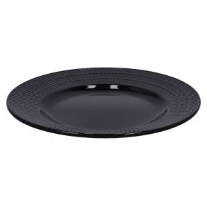 Royalford 10 Inch Biza Flate Plate - Melamine - Black