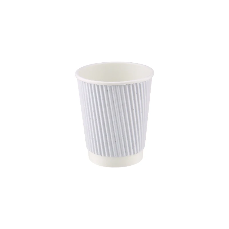 White Ripple Paper Cups 8oz