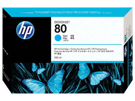 HP 80 Cyan Ink Cartridge (C4846A)