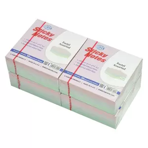 FIS Sticky Note, 3 Assorted Pastel Colours, Size 3 x 3 Inch, 300 Sheets, Quantity per Pack 4 - FSPO333CP300