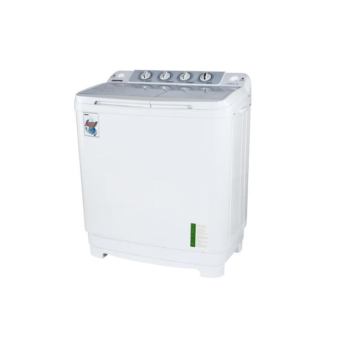 Geepas Semi-Automatic Washing Machine - 2 IN 1 Mini Compact Twin Tub Washing Machine 9.2 Kg Washer & 7 Kg Spinner Combo With Timer Control, Drain Hose, Inlet Water Hose