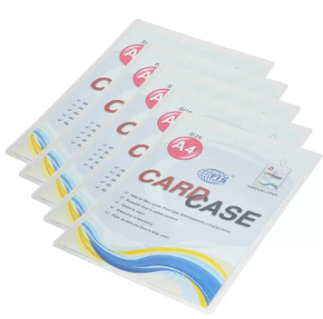 20-Piece FIS Card Case Vertical Opening Clear A4 - FSCIA4V