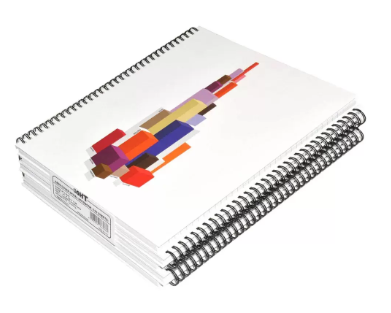 LIGHT Pack of 5 Spiral Hard Cover Note Book, 100 Sheets, Size A4 - LINBSA41001309