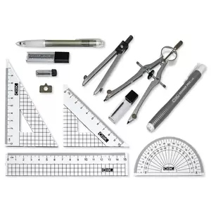 COX Mathematical Sets, 12 Pieces, Made In Taiwan.