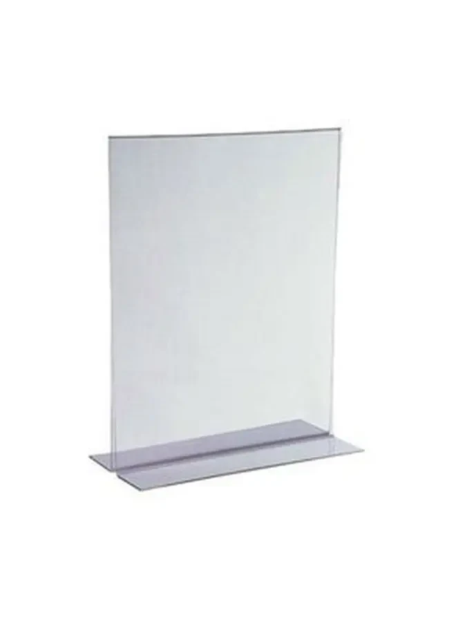Partner A5 T Shape Sign Holder Clear