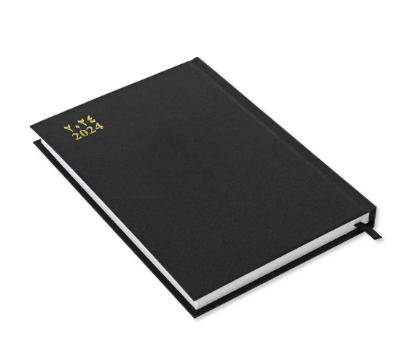 FIS Diary 2024 Arabic/English (Thursday & Friday Combined) A5, Black - FSDI90AER24BK