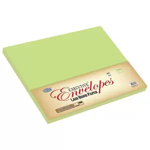 FIS Laid Paper Envelopes Peel & Seal, Pack of 50 Pcs. Green Color, C4 (229 x 324 mm), 100 GSM - FSEE1042PGR50