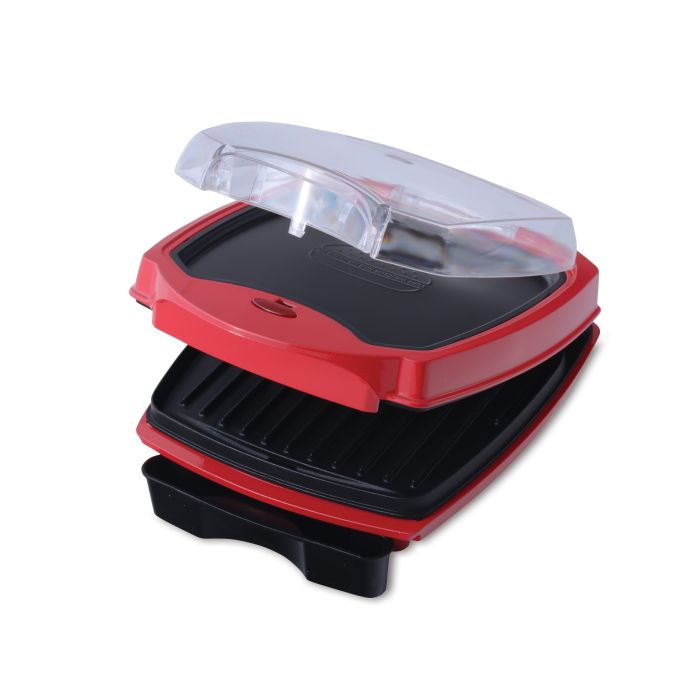 1100W Multi-Functional Grill Maker - Non-Stick Plates With Drip Tray & Griddle Toasty Maker | Stainless Steel Panini Press, Cord-Warp For Storage | Ideal For Breakfast | 2 Year Warranty