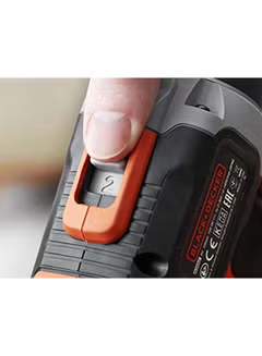 18V Li-Ion Cordless Hammer Drill Kit With 160 Accessories In Kitbox / 2 x 1.5Ah Batteries Black/Orange