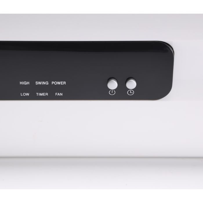 Geepas PTC Ceramic Wall Heater - Auto Oscillating, Adjustable Thermostat With 2 Heat Settings 1500-2500W & Overheat Protection -8 Hours Timer Lightweight Heater With Cooling Option - Ideal For Home, S