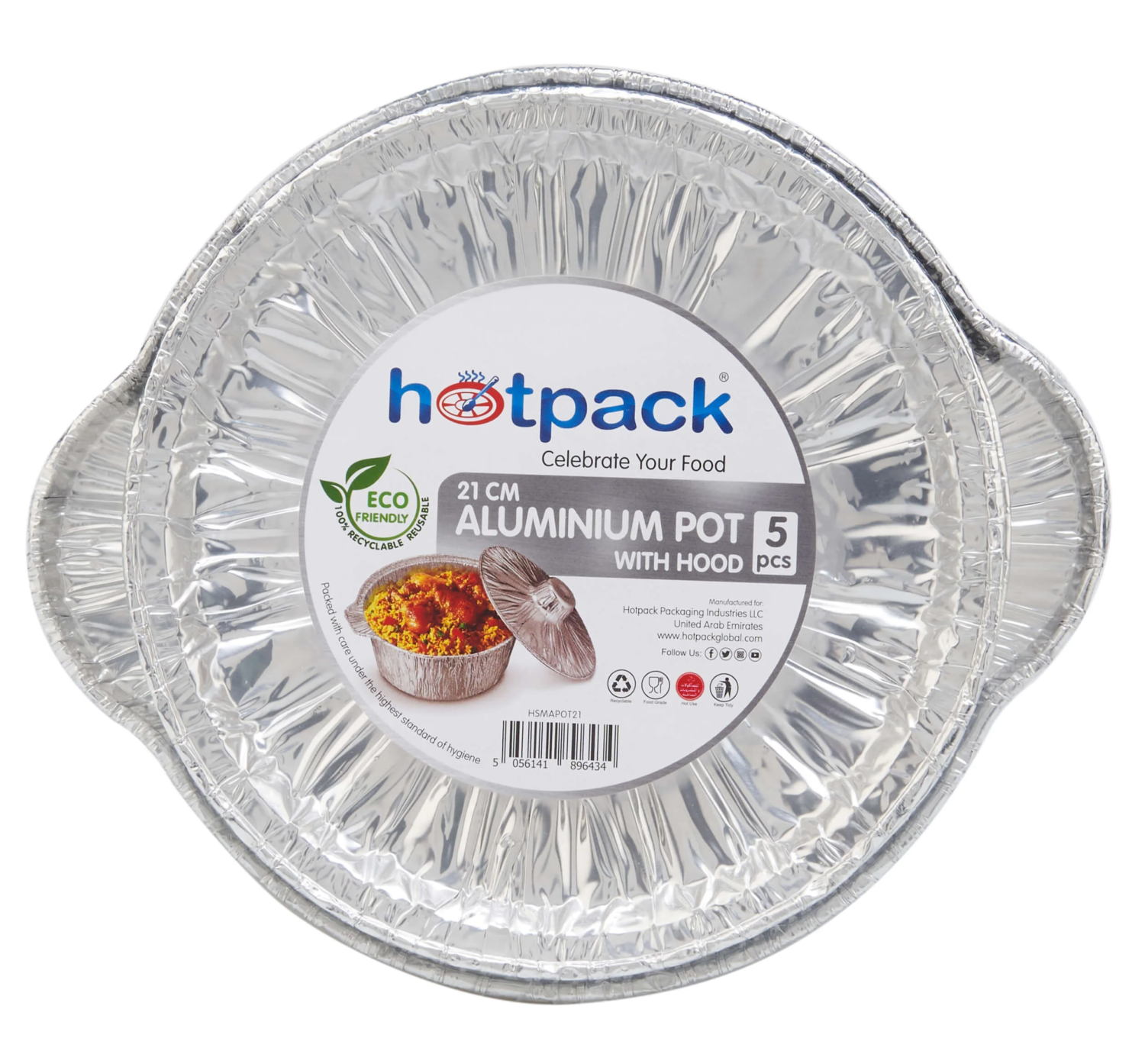 Aluminium Pot With Lid 5 pieces