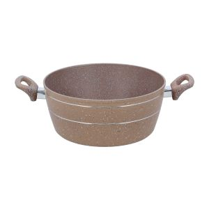 Royalford 28Cm Smart Casserole With Glass Lid - Granite - Brown