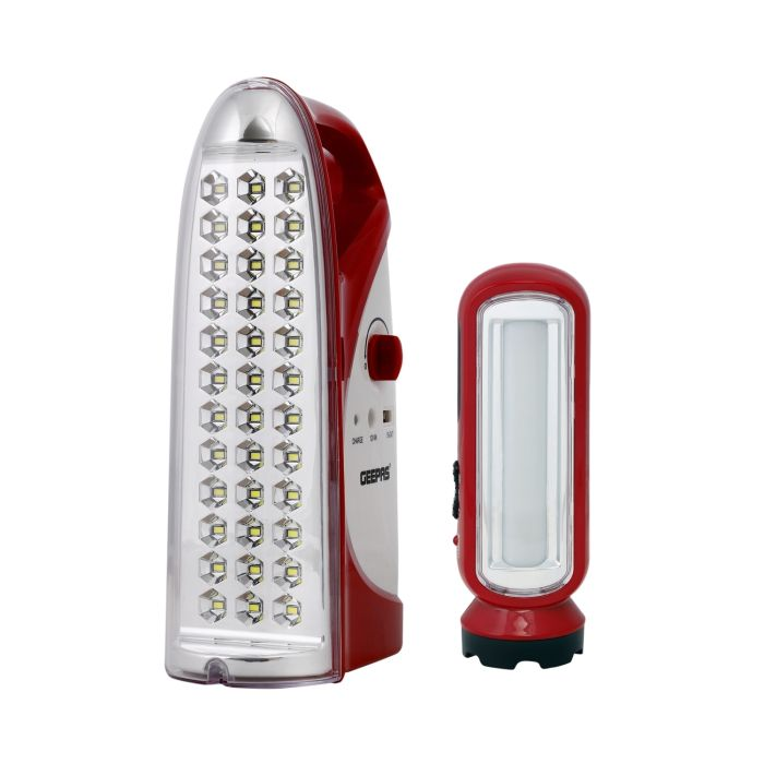 Geepas Rechargeable LED Lantern & Torch 1600mAh| Emergency Lantern With Light Dimmer Function | 36 Super Bright LEDs, 200Hours Working Lantern | Very Suitable For Power Outages |2 Years Warranty