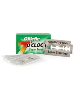 7 O'clock Super Stainless Double Edge Safety Razor Blades 30 Count