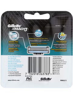 Gillette, 8-Piece Mach3 Razor Refill Cartridges Blue/Silver
