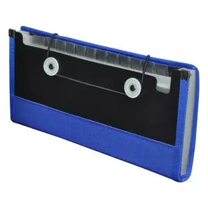 FIS Expanding Wallets With Elastic Cord Closure 13 Pockets Blue Color, 270 x 130 mm Size - FSPG1311BL