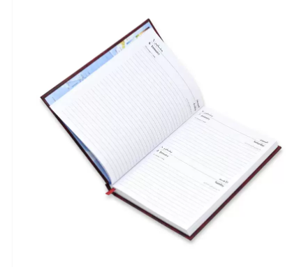 FIS Diary 2023 English (Saturday & Sunday Combined) A5 , Red -FSDI92EN23RE