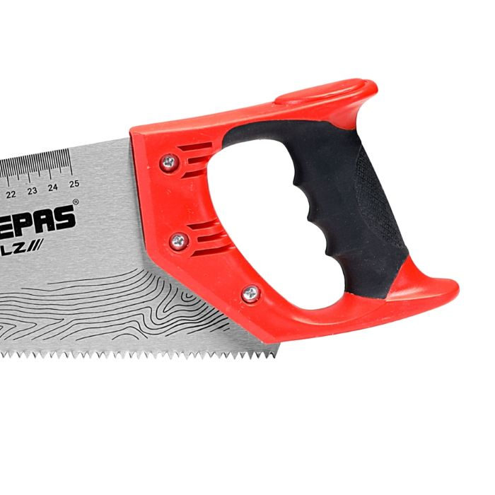 Geepas 18" Hand Saw - Universal-Cut Soft-Grip With TRP Handle | Heavy Duty Sawing, Trimming, Gardening, Wood Cutting, Plastic, Made Of Carbon Steel | Ideal For Carpenters, Gardeners, & Framers