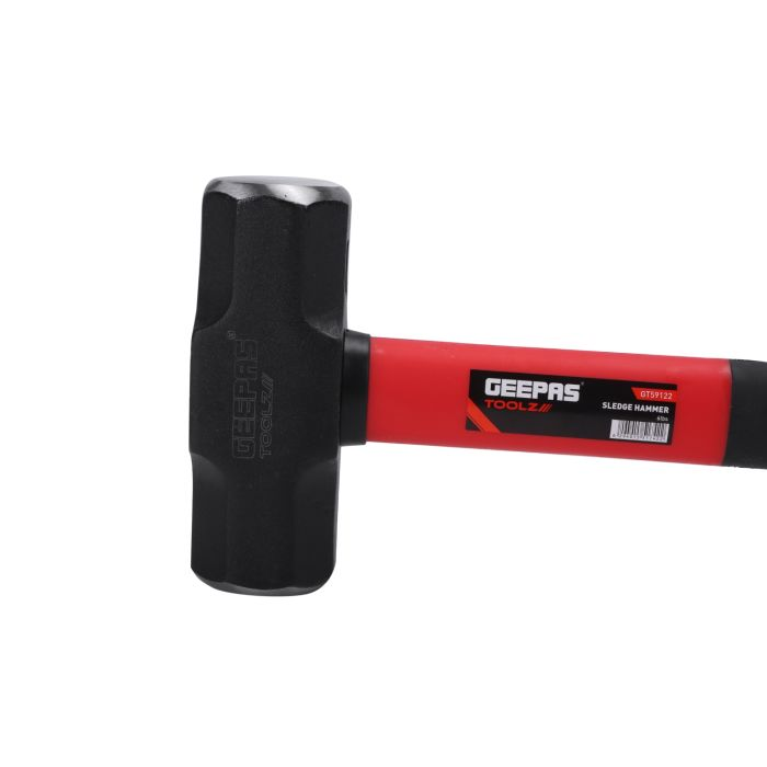 Geepas Sledge Hammer Fibre Hammer - Carbon Steel Drop Forged Head | Long Handle | Ideal For Carpenters, Site Workers & DIYers