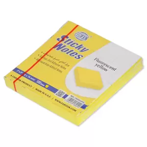 FIS Sticky Note, Fluorescent Yellow Colours, Size 3 x 3 Inch, 100 Sheets, Quantity per Pack 12 - FSPO33FYL