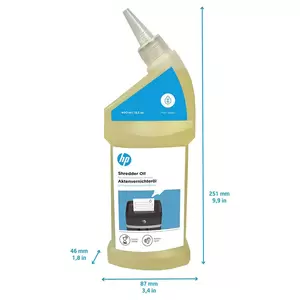 HP Paper Shredder Oil 400 ml Bottle, Plant Based for Care for Your Shredder - OLSR9132