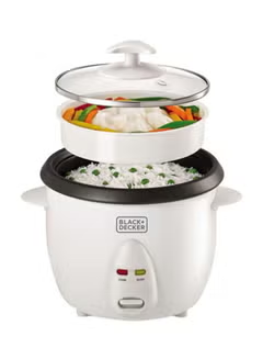 ,Non Stick Rice, Cooker With Glass Lid 1.0 ,L 400.0 W RC1050-B5 White,