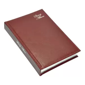 FIS Stamp Album Bonded Leather 16-Sheets 173x250mm, Maroon - FSSA173X250B16