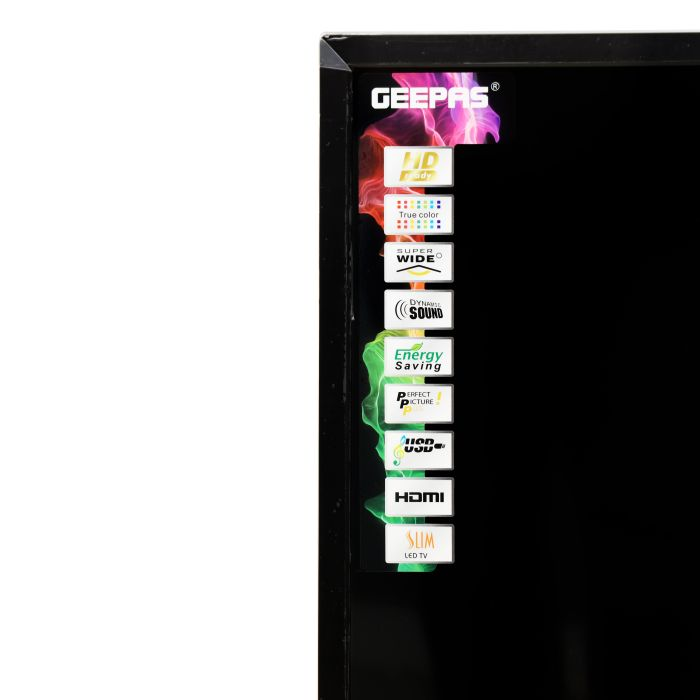 Geepas 28" HD Led Tv - Super Slim Clear HD 30000:1 Contrast Ration With Built-In HDMI, & USB Ports | 5 Sound Modes, Wide Viewing Angle | PC Compatible |1 Year Warranty