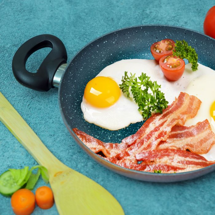 Mini Pan, Sturdy & Soft Touch Bakelite Handle, RF10854 | 22cm Premium Quality Aluminium & Durable Granite Coating Pan | Ideal For Veggies, Curry, Sweet, Meat, Seafood
