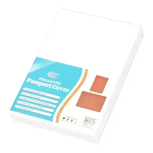 FIS Ostrich Italian PU Passport Cover With Pockets & 2 Sim Cards Holder With Gift Box, Brown Color, 10 x 14 cm Size - FSGNOBR