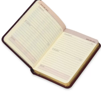 FIS Golden Bonded Leather Pocket Diary 2024 (English) Maroon - FSDI10EGB24MR
