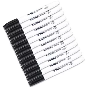 Artline Supreme White Board Marker, Pack of 12, Epf-507,1.5mm,Black,Box/12Pc. - ARMKEPF-507BK