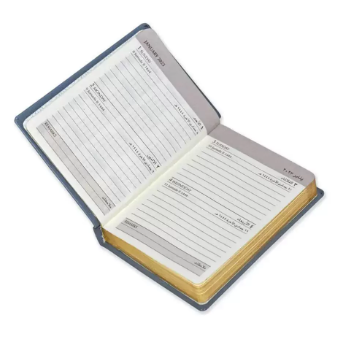 FIS 2023 Golden Pocket Diary Arabic English Soft Cover Bonded Leather Grey -FSDI10AEGB23GY