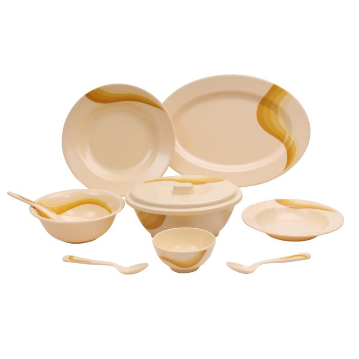 Royalford RF6720 Melamine Ware Dinner Set, 40 Pcs - Durable & Safe |Useful For Breakfast, Lunch, Dinner| Ideal For Home, Parties, Catering, Hotels & Restaurants