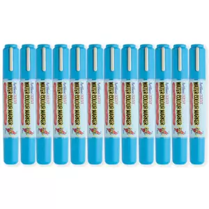 Artline 325T Water Colour Marker 2.0-5.0mm, Light Blue Color, Pack of 12 pcs. Acrylic Fibre Tip - ARMK325LBL