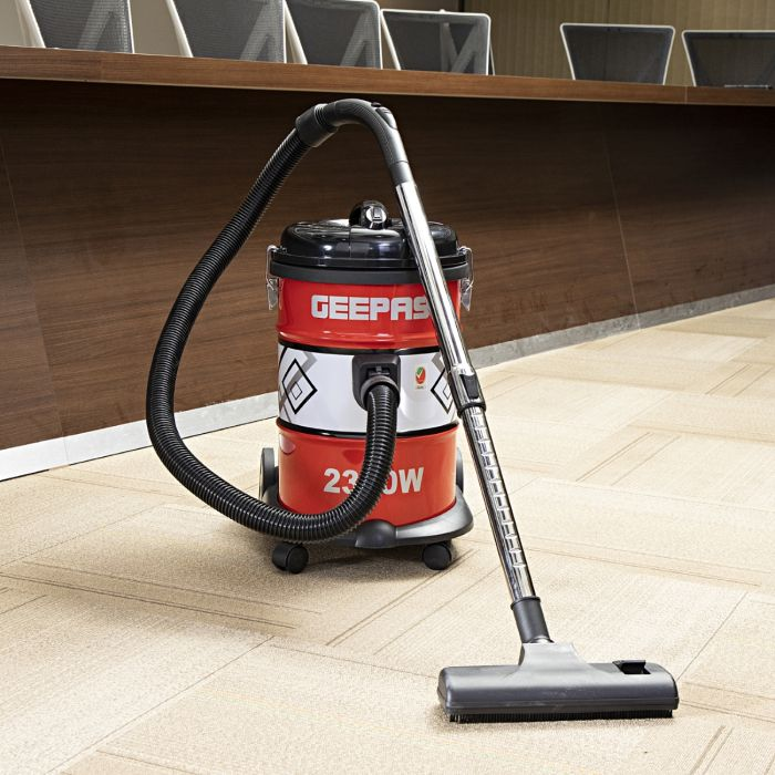 Geepas 2300W Vacuum Cleaner - Powerful Copper Motor, 21L Capacity Dust Full Indicator Dry & Blow Function With Iron Tank | Ideal Home, Hotel, Shop, Garage & More - 2-Year Warranty