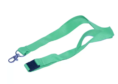 10-Piece FIS Neon Flat Lanyard Green with Metal Hook & Safety Buckle, 2X90cm - FSNASNGR/10