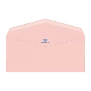 FIS Laid Paper Envelopes Glued, Pack of 25 Pcs. Pink Color, 4 x 9 inch Size, 100 GSM - FSEE1028GPIB25