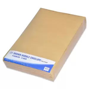 FIS FSAE270360 Peel and Seal Bubble Envelopes (Brown, 270X360mm)- Pack of 12 Pieces