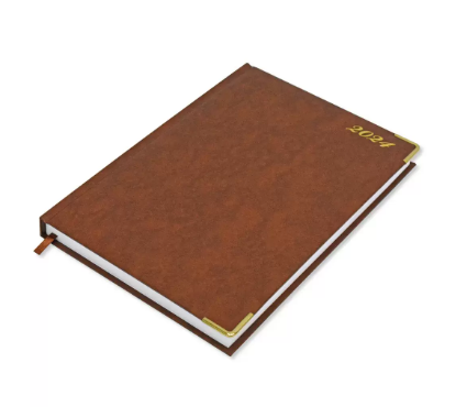 FIS Executive Daily Diary 2024 (English) Brown - FSDI88E24BR