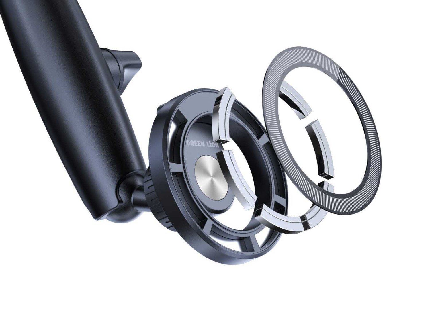 Green Lion 360° Magsafe Rear-View Mirror Holder - Black