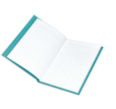 Pack of 5 Pieces 2 Quire Hard Cover Single Ruled Notebook, Size A5 Green