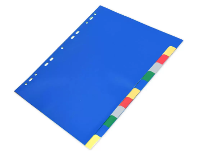 Pack of 25 Pieces A4 Size PP Index Divider Blue