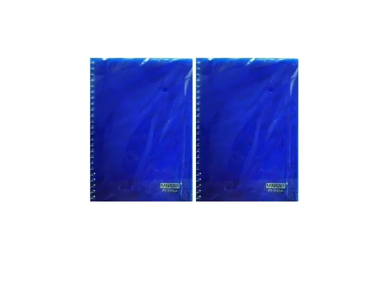 Partner 2 Pieces A5 Single Line Strong Pp Cover Spiral Note Book Blue