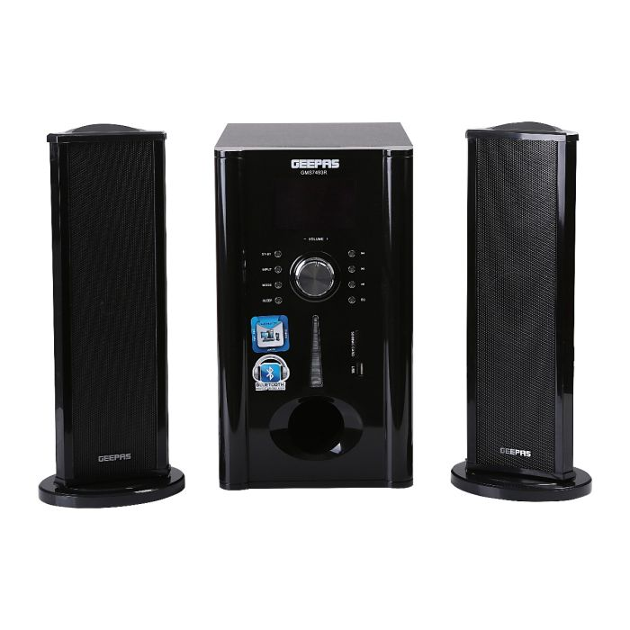 Geepas 2.1CH HOME THEATER SYSTEM - 25000 Watts Powerful 5.25" Sub-Woofer | USB, Bluetooth & Multiple-Devise, Multiple Devise Inputs | Surround Sound Effect Super Bass