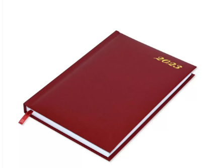 Fis 2023 A5 Diary,Vinyl, English 1 Side Padded Maroon -FSDI18E23MR