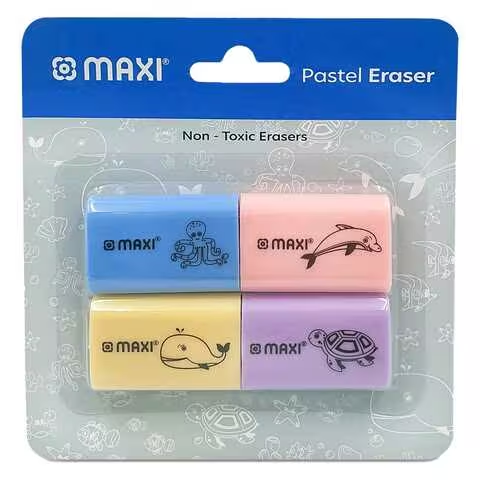 Maxi Pastel Eraser 4 PCS