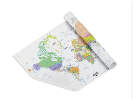 FIS "WORLD" Wall Map with Glossy Lamination (Political), English Language, Size 70x100cm, Printed in Multicolour - FSMA70X100EPN