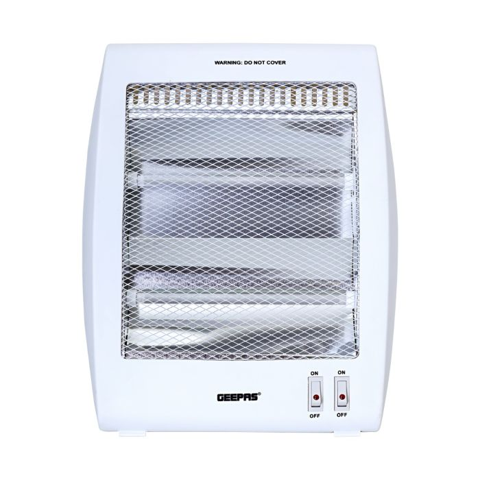 Geepas GQH9106 Quartz Heater - Electric Heater With 2 Heat Settings 400W/800W | Ideal For Home, Office, Caravans, Hotels & Garages | 2 Year Warranty