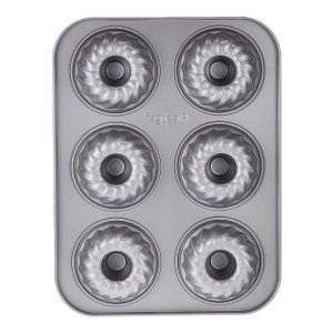 Prestige Bakemaster 2 Non Stick Mini Fluted Mold Pan - Aluminium - Grey